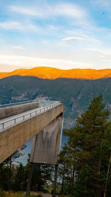 Stegastein, Western Norway — Modern viewing platform extending 30 meters over Aurlandsfjord
