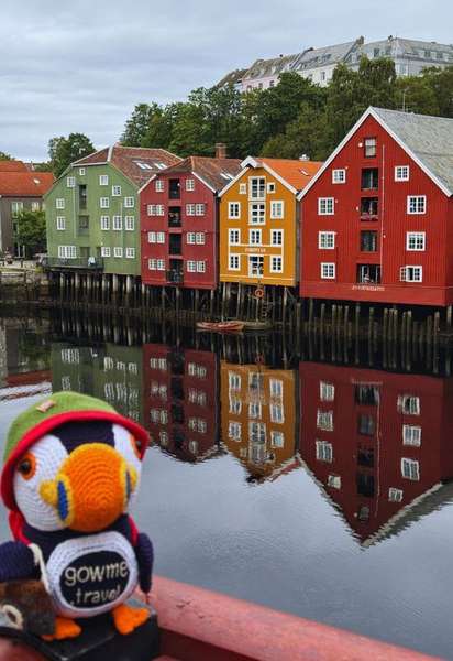 Trondheim city center, Trøndelag — Historic bridge connecting the old town with the modern city center